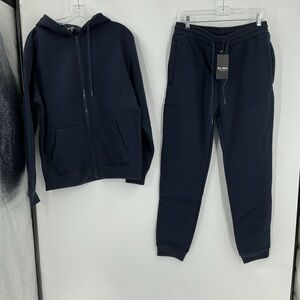 Blu rock navy jogger set men medium 2 pieces